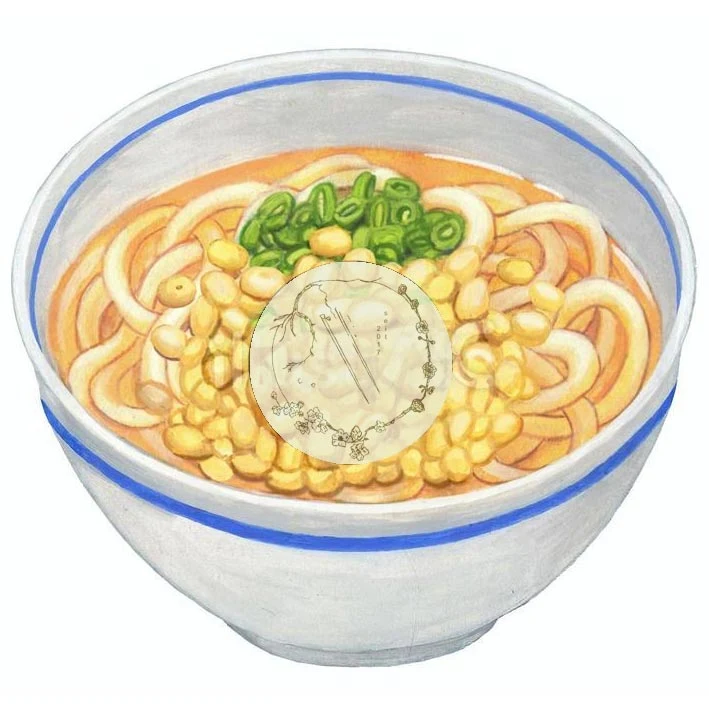 Zeichnung Tanuki Udon